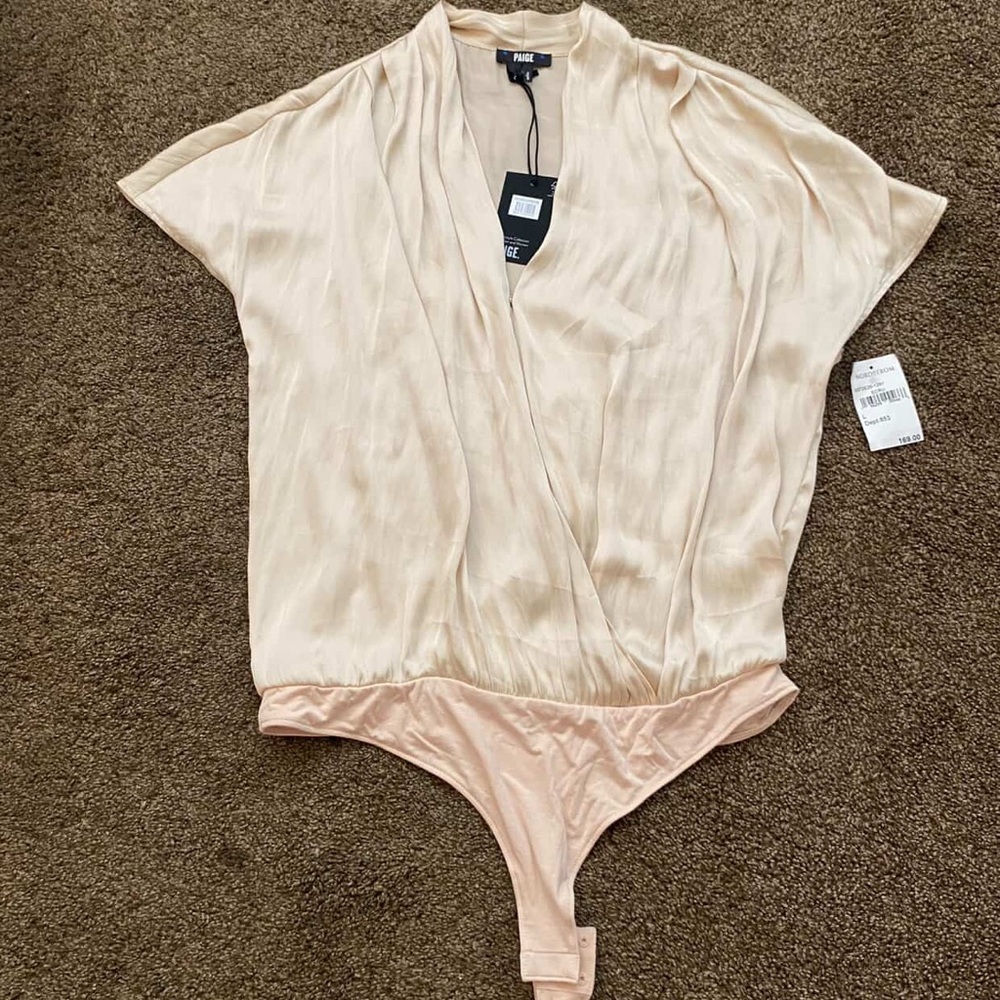 PAIGE Women's Cream Bodysuit Top